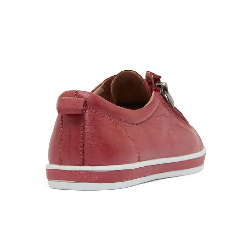 Whisper Sneaker in Red Leather