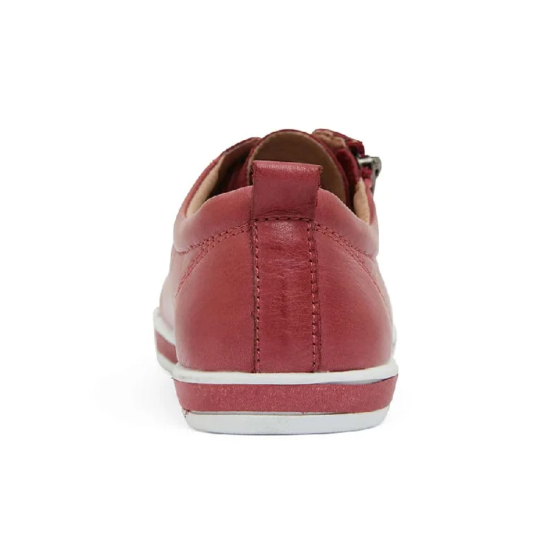 Whisper Sneaker in Red Leather