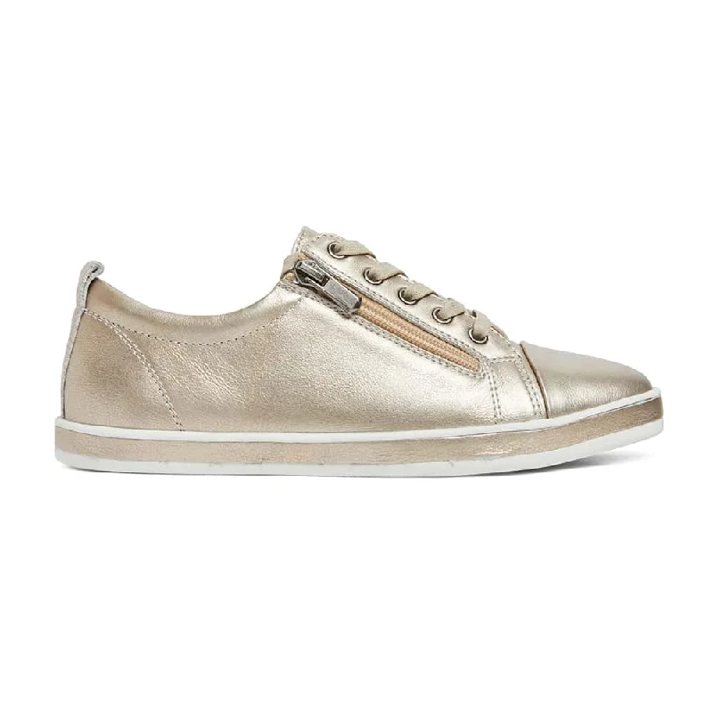 Whisper Sneaker in Soft Gold Leather