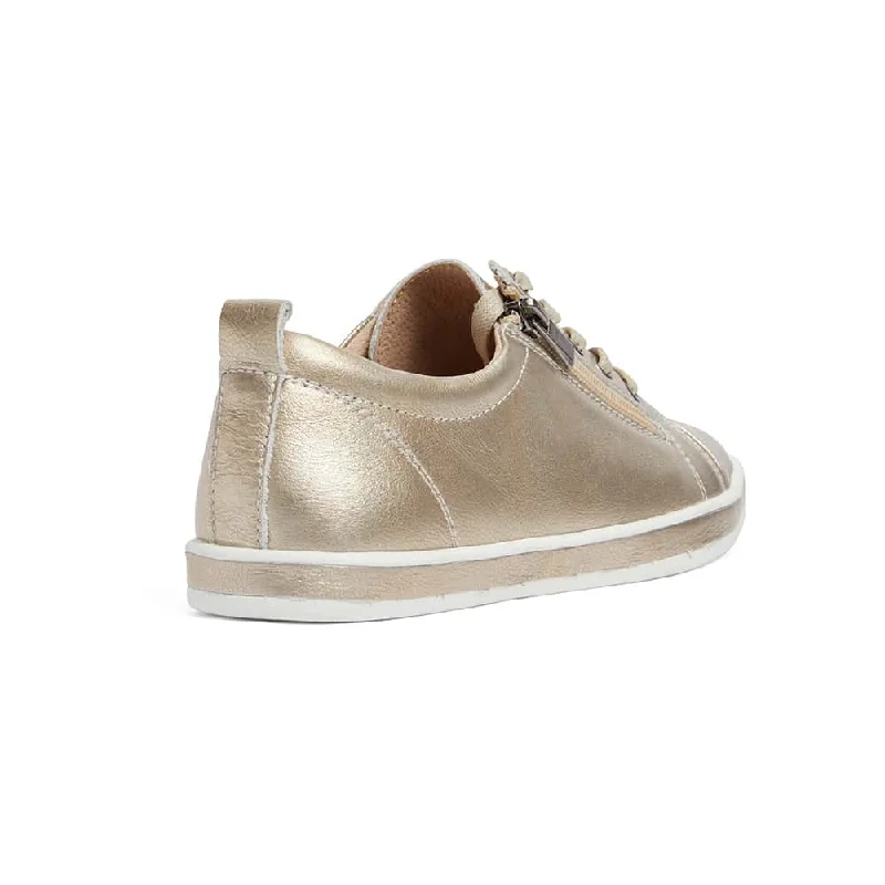 Whisper Sneaker in Soft Gold Leather