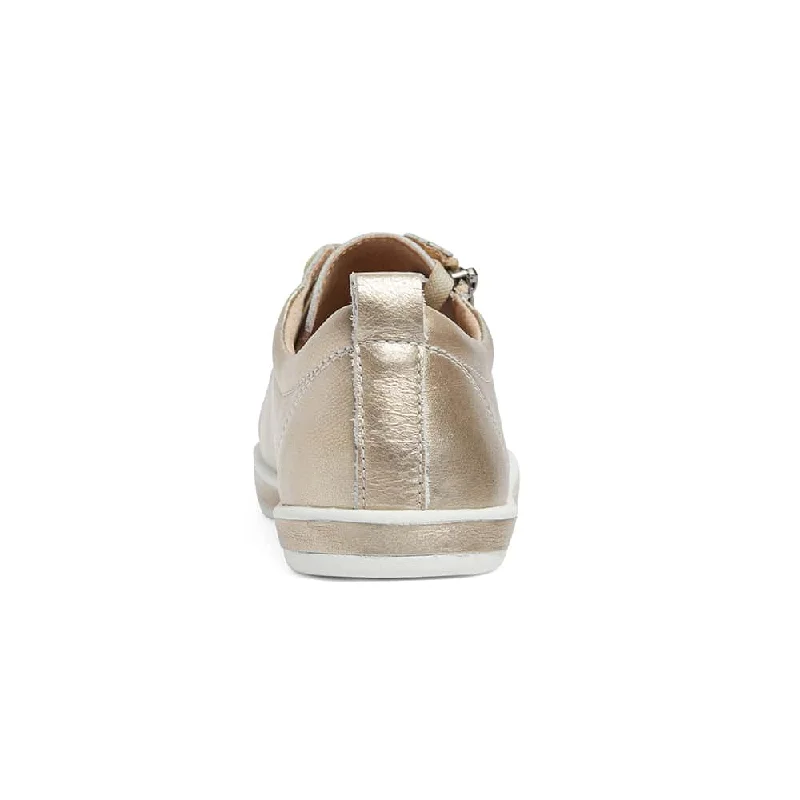 Whisper Sneaker in Soft Gold Leather