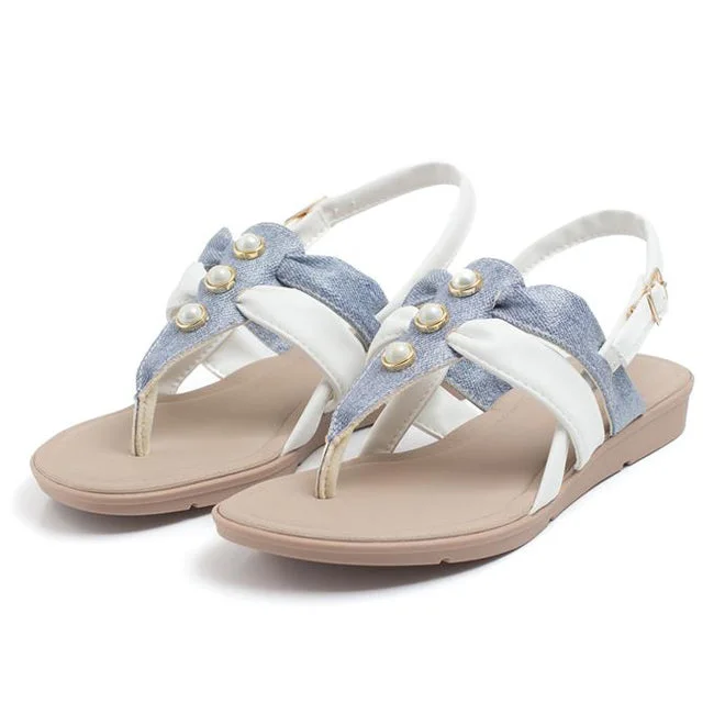 Breezy Back Strap Sandals - Denim White (401.208)