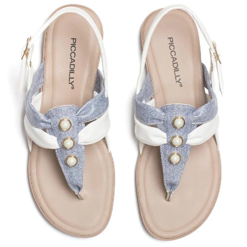 Breezy Back Strap Sandals - Denim White (401.208)