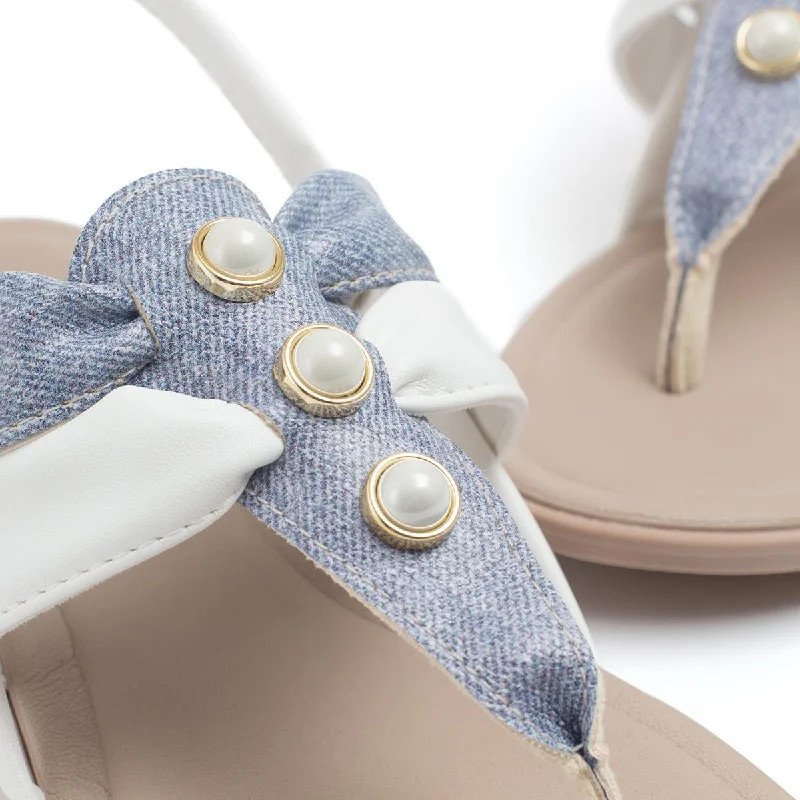 Breezy Back Strap Sandals - Denim White (401.208)