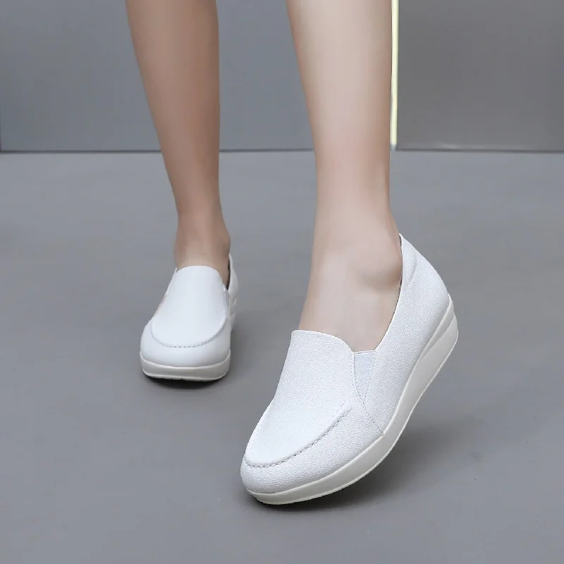 Piccadilly White Nappa Slip-On Shoes (214.026)