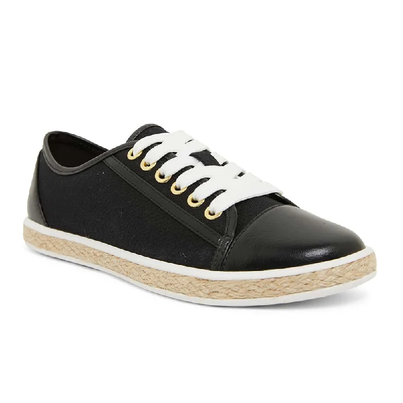 Yale Sneaker in Black Canvas And Smooth