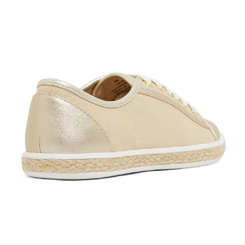 Yale Sneaker in Gold Canvas And Smooth