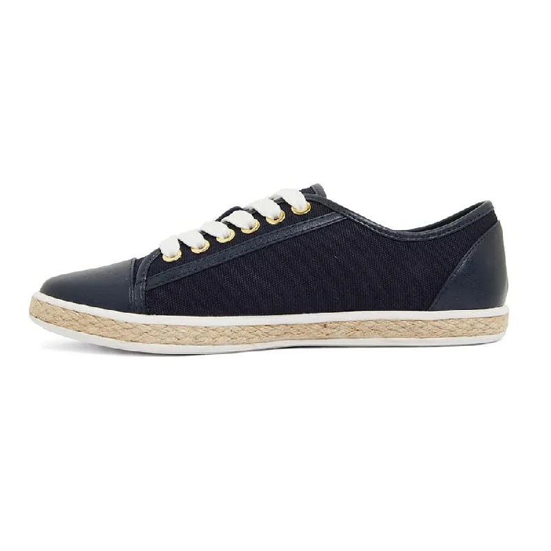 Yale Sneaker in Navy Canvas And Smooth