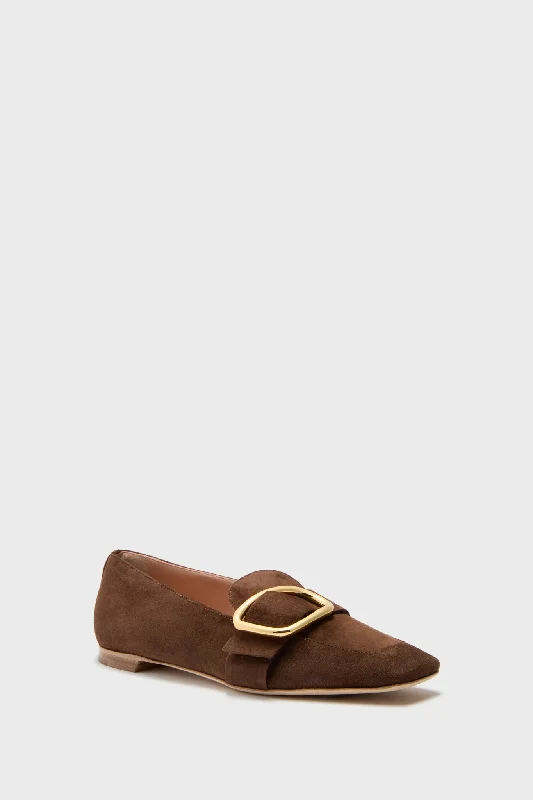 Chocolate Suede Chesla Loafers