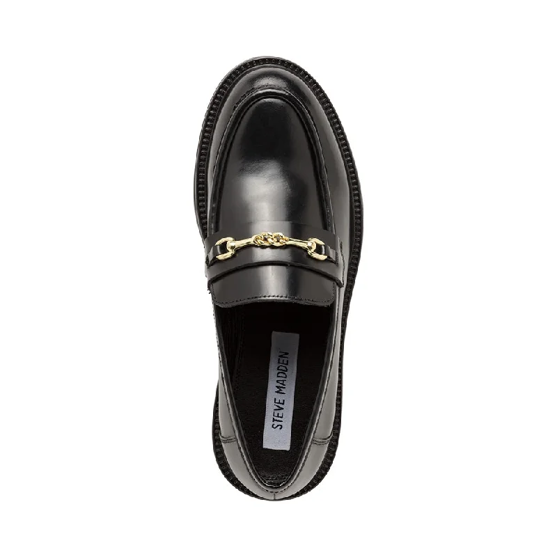 Huddles Loafer BLACK LEATHER