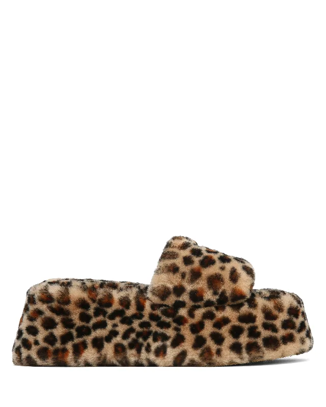 Ivy Shearling Leopard Print