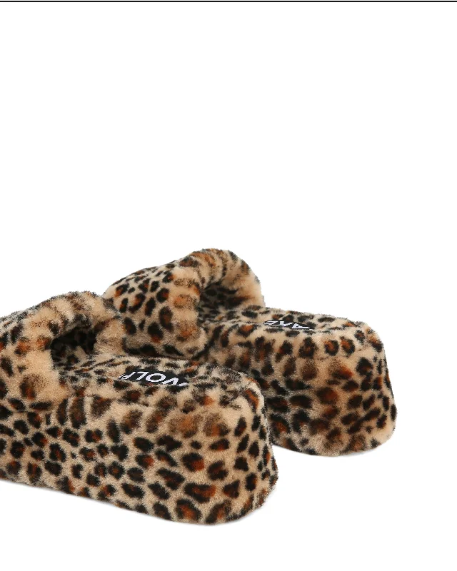 Ivy Shearling Leopard Print