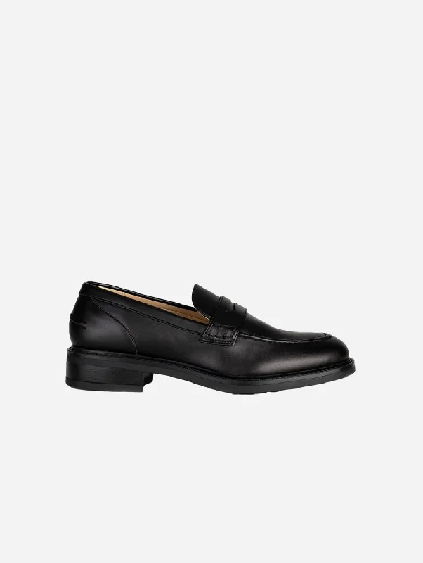 Women's Vegan Leather Loafer | Black