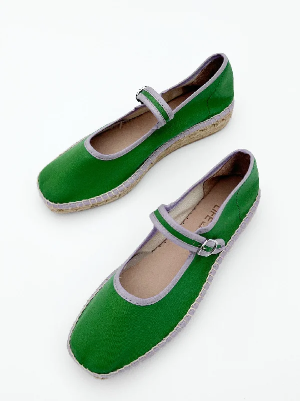 Peonia Shoe - Green/Lilac