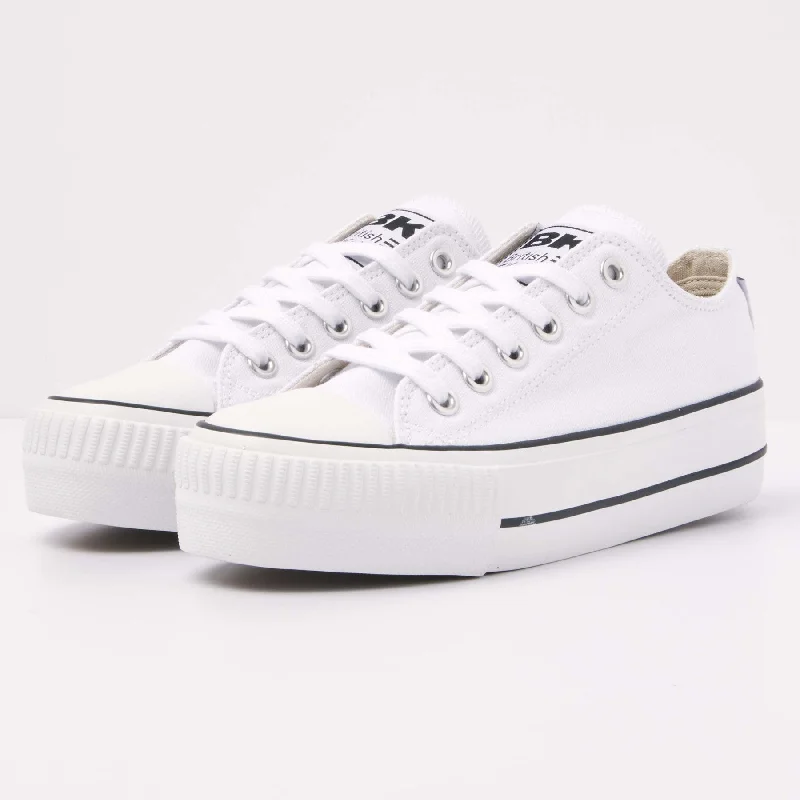 B49370501, British Knights, Kaya Low - Women's Canvas Sneakers - White