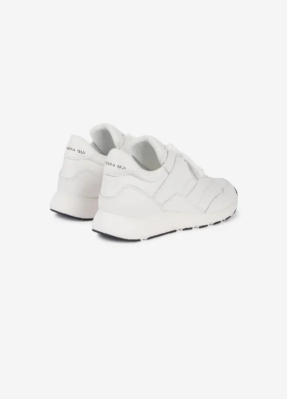 Baskets runner en cuir blanc