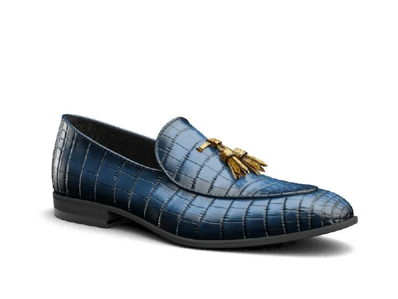 CLAUDIO x DON Genuine Nile Crocodile Leather Loafers