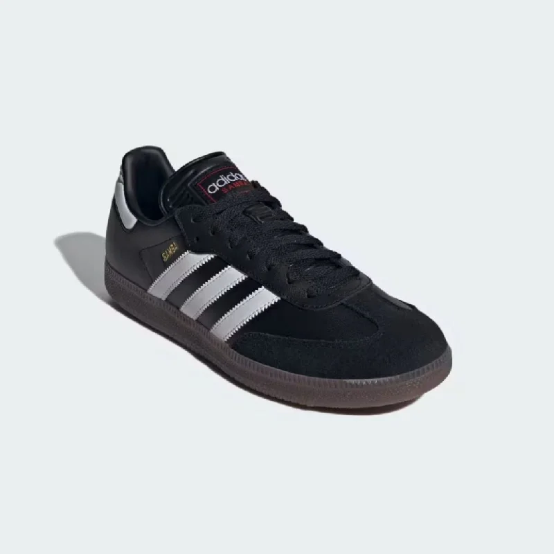 Samba Indoor Soccer Shoes (Core Black + Cloud White + Vivid Red)