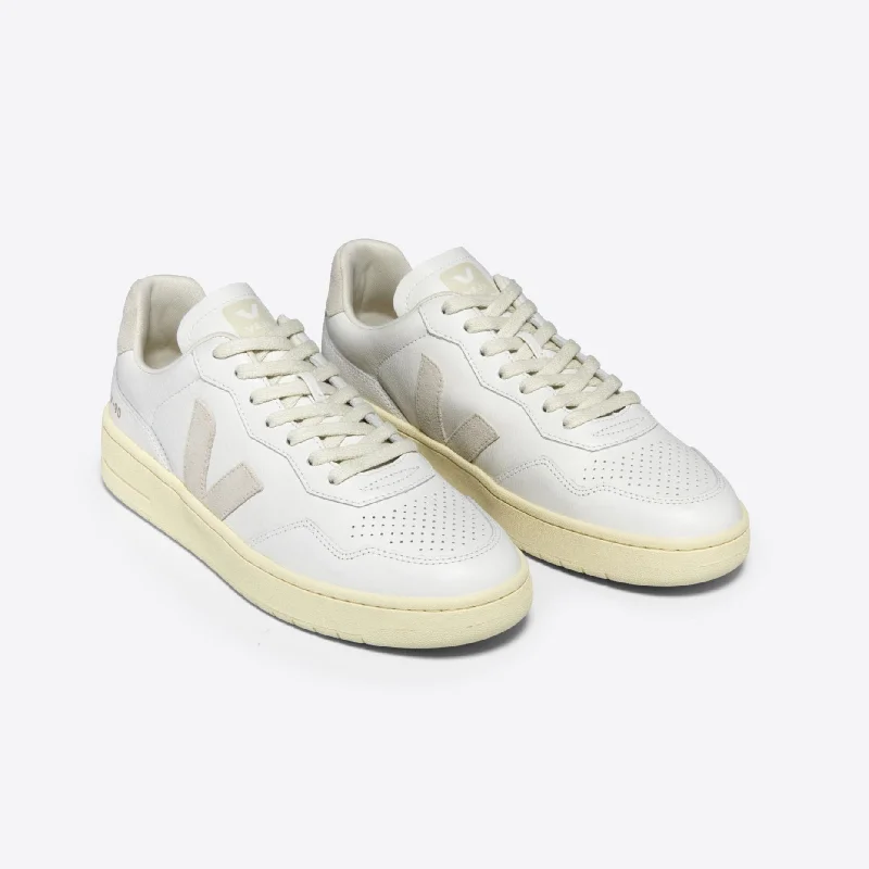 V-90 Leather Sneaker (White + Natural)