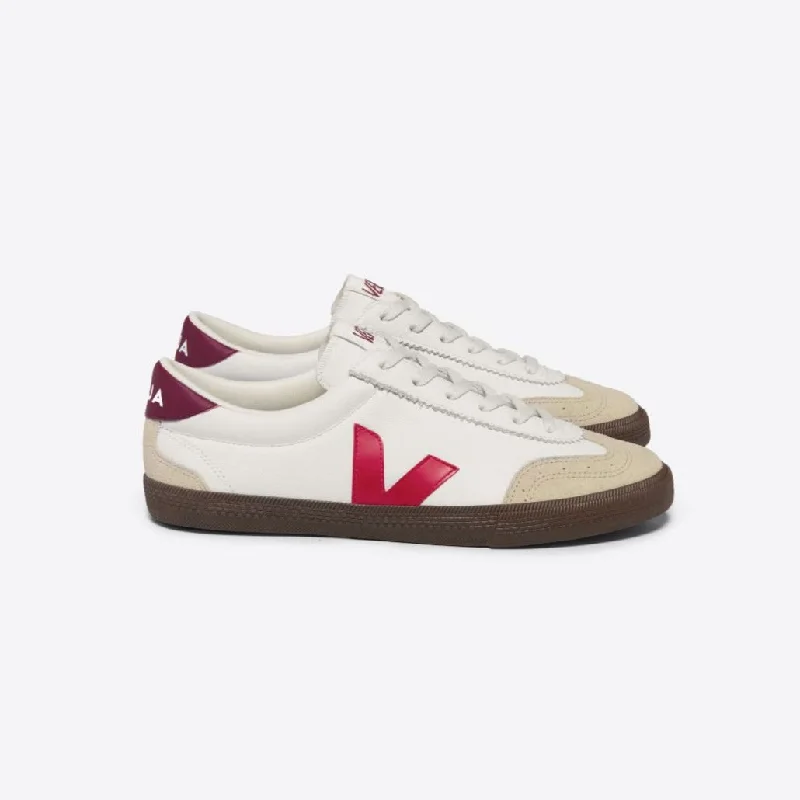 Volley Leather Sneaker (White + Pekin Bark)