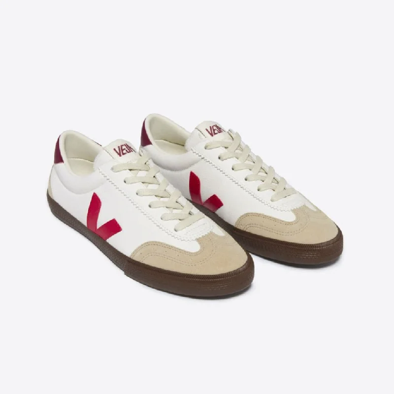 Volley Leather Sneaker (White + Pekin Bark)