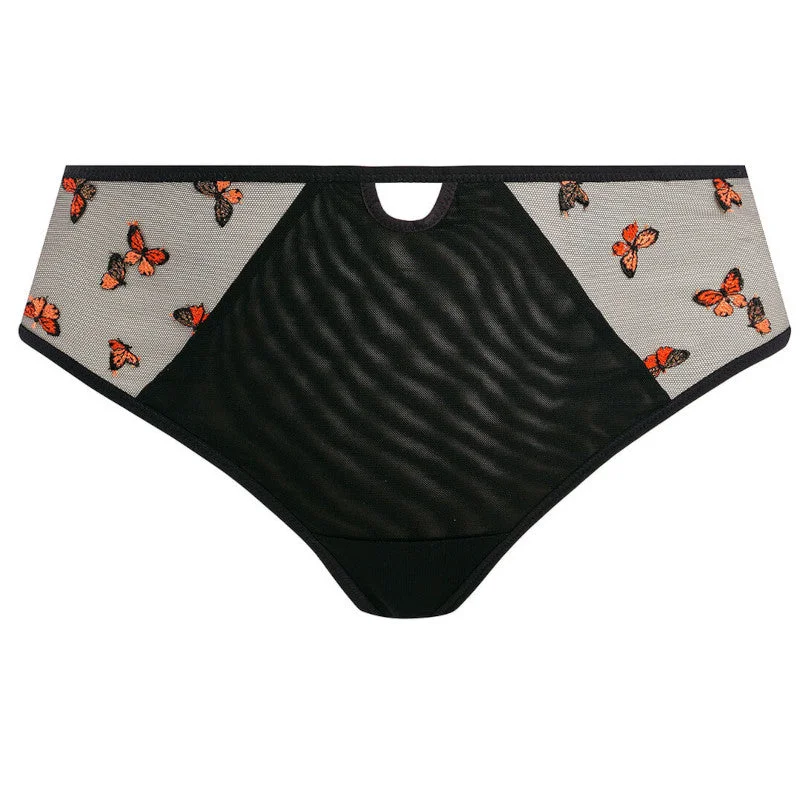 Sachi Black Butterfly Print Thong - Elomi